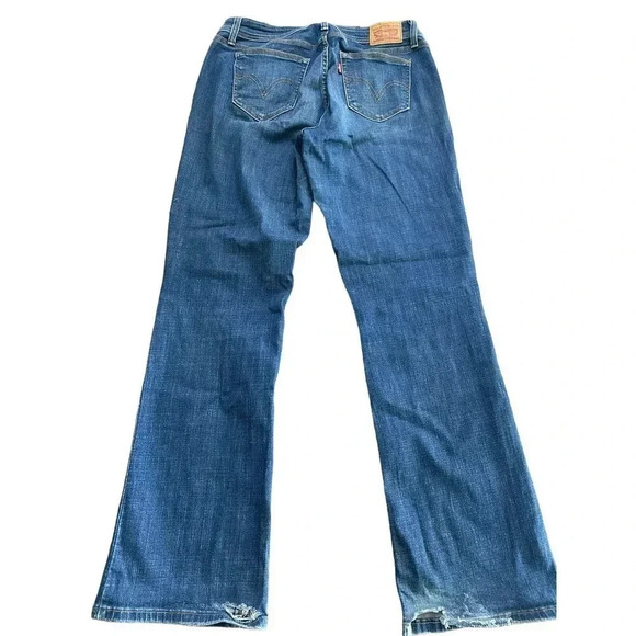 Levi Strauss Signature 529 Women Blue Bootcut Wide Leg Curvy Denim Jean Size 10 - Picture 2 of 6